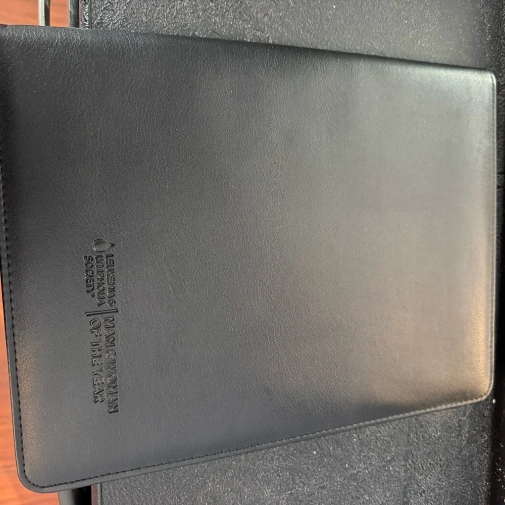 Black Leather Work or Resume Portfolio with LLS Insignia. Never used.